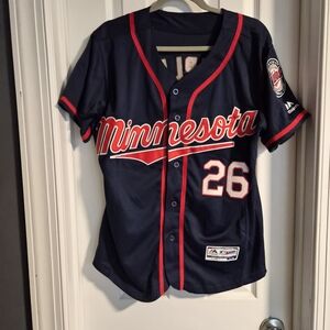 Majestic Minnesota Twins Max Kepler 26 Authentic Flex Base Jersey Navy Mens M